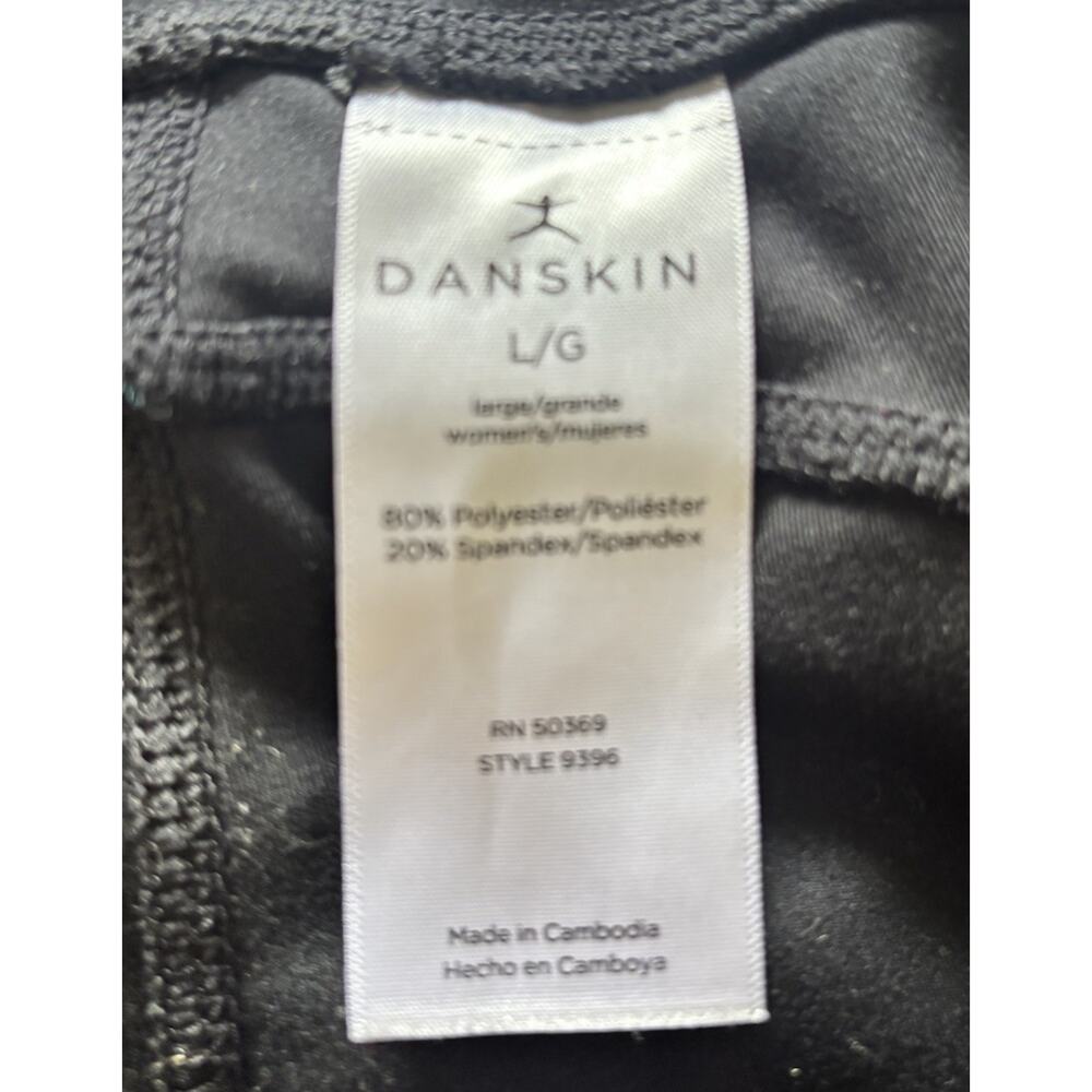 Danskin Biker Shorts Black 3 Pair Size Large Pockets High Rise - Picture 5 of 6